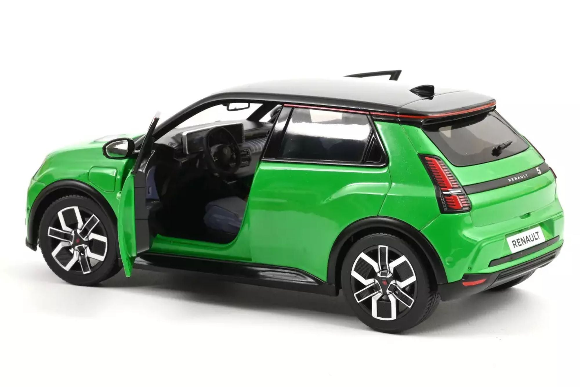 Renault 5 E-Tech 100% Electric 2024 - Pop Green & Black 1:18